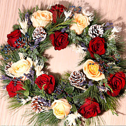 Rosy Wreath: Christmas Flowers to Ajman