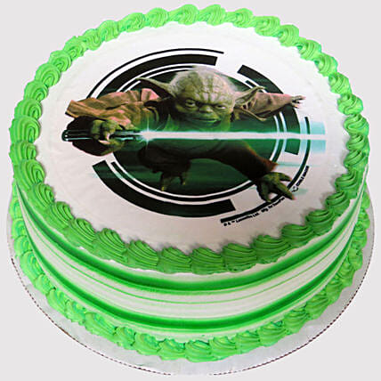 Yoda Photo Cake: Star Wars Birthday Cakes