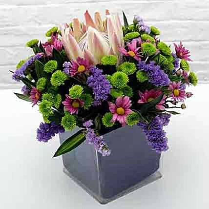 Exotic Flower Vase Arrangement: Christmas Flowers 
