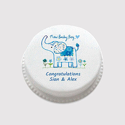 New Baby Boy Cake: Newborn Baby Cake