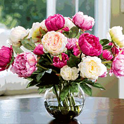 Artificial Mix Coloured Peonies: Gifts for Scorpios