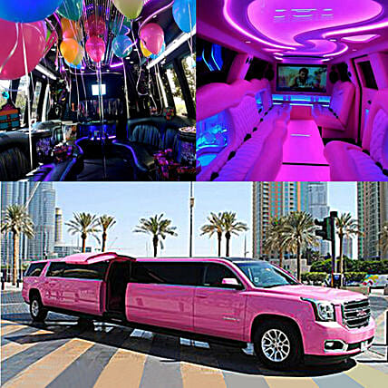 Royal Pink Limousine Experience: Party Supplies to Abu Dhabi