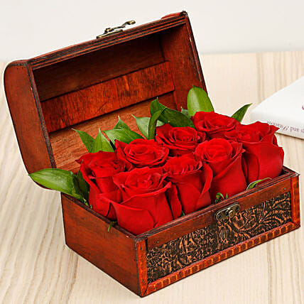 Passionate 8 Red Roses Box: 1 Hour Gift Delivery