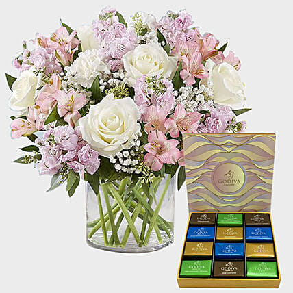 Exotic Blossoms and Godiva Chocolate Bar: Godiva Chocolates