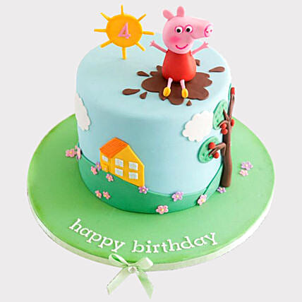 Happy Peppa Pig Cake: Peppa Pig Birthday Cake