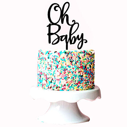 Oh Baby Sprinkles Cake: 
