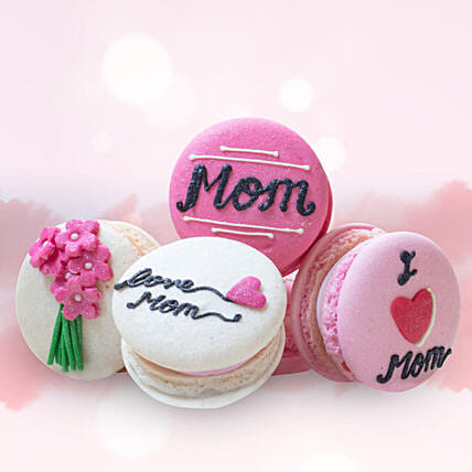 Customized Macaroons 4 Pcs: Mothers Day Gifts to Abu Dhabi
