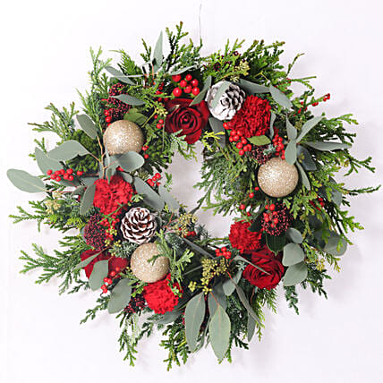 Beauty Of Natural Flowers Wreath: Christmas Home Decoration items