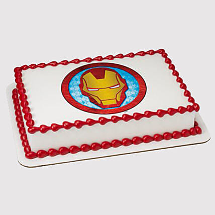 Iron Man Logo Photo Cake: Iron Man Cakes