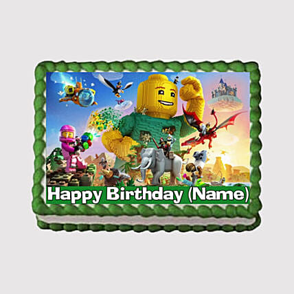 Lego Theme Photo Cake: Iron Man Birthday Cakes