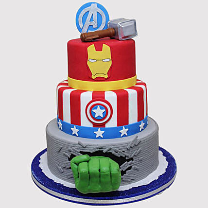 Three Tier Avengers Cake: Avengers Cakes