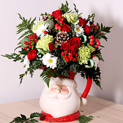 Santa Special Flower Arrangement: Christmas Flowers 
