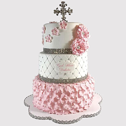 3 Layered Christening Cake: Christening Cakes