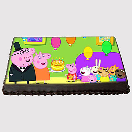 Peppa Pig Surprise Party Photo Cake: Peppa Pig Cake