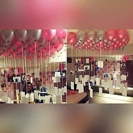 Personalised 50 Helium Balloon Surprise: Party Supplies to Abu Dhabi