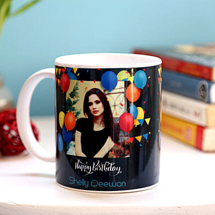 Personalised Birthday Balloons Mug: Personalized Gifts for Her