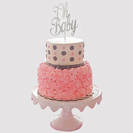 Oh Baby Fondant Cake: Baby Shower Cakes