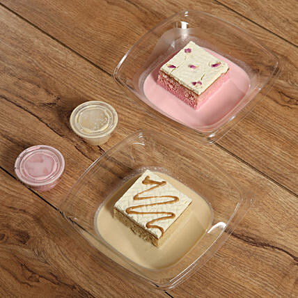 Rose and Caramel Flavor Milk Cake Combo: 