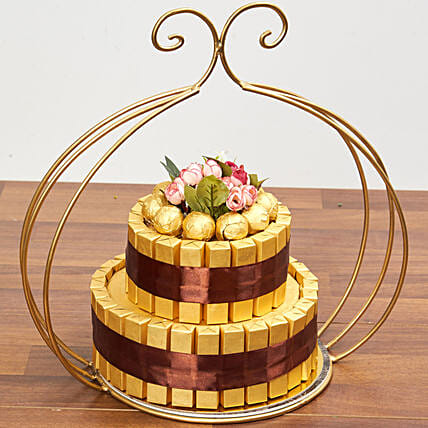 Delicious Two Tier Chocolate Tower: Premium Gifts