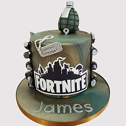 Fortnite Fondant Grenade Cake: Fortnite Birthday Cakes