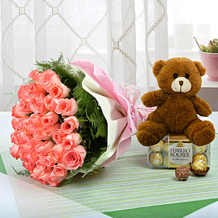 Showing Ur Heartiest Emotions: Flowers & Teddy Bears