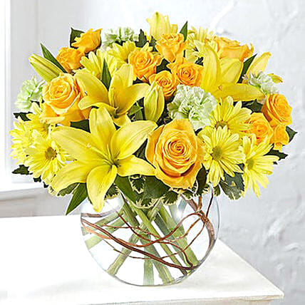 Bowl Of Happy Flowers: Get Well Soon Flowers