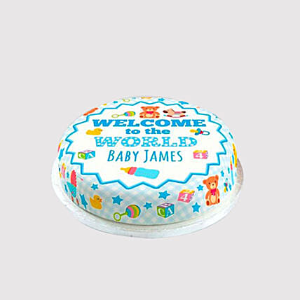 Its A Boy Sweet Surprise: Newborn Baby Cake