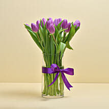 Purple Tulip Arrangement: Romantic Gifts