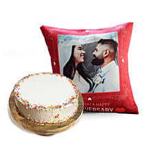 Rainbow Cake and Anniversary Cushion: Anniversary Gifts