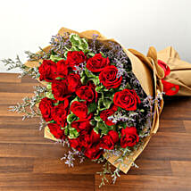 Bouquet Of 20 Red Roses: Propose Day Flowers 