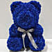 Artificial Dark Blue Roses Teddy