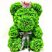 Artificial Green Roses Teddy With Crown
