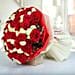 Bunch Of Red N White Roses