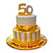 Gold Anniversary Cake