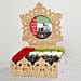 Mixed Flowers In UAE Day Wooden Base