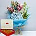 Pretty Flowers Bunch and Motichoor Laddoo Combo