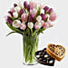 Soothing Tulips and Godiva Chocolate Box