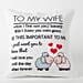 To My Wife Printed Cushion
