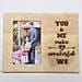 You and Me Engraved Wooden Photo Frame