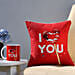 I Love You Coffee Mug & Cushion Combo