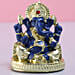 Gold Plated Ganesha Idol Blue