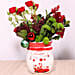 Ceramic Pot Of Xmas Flowers
