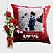 Special Personalised Cushion and Flowers