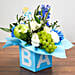 Vase Arrangement Of Flowers And Juicy Fruits
