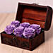 6 Purple Forever Roses in Treasure Box