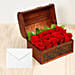 Red Roses Treasured Box With Greeting Card