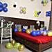 Colorful Balloons Decor Silver Yellow & Blue