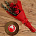 Red Roses and Mono Cake Combo