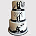 3 Layered Couple In Love Truffle Cake