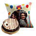 Colourful Cushion with Marble Cake combo